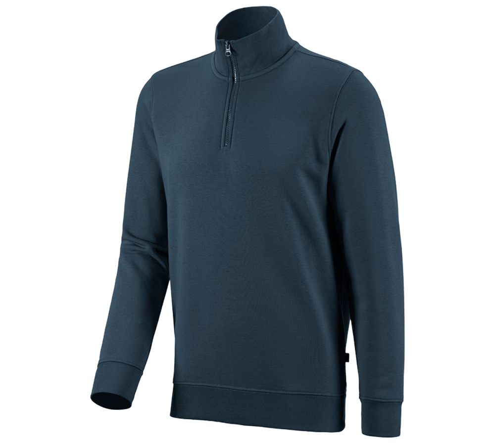 Trička, svetry & košile: e.s. ZIP-Mikina poly cotton + mořská modrá