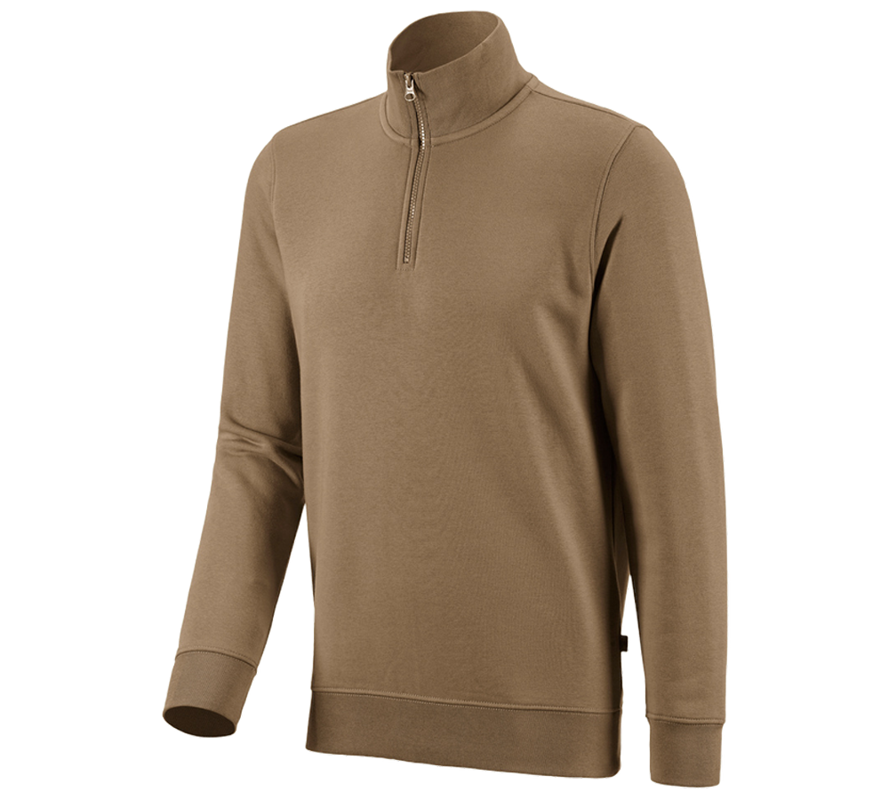 Trička, svetry & košile: e.s. ZIP-Mikina poly cotton + khaki
