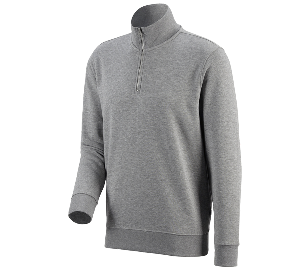 Trička, svetry & košile: e.s. ZIP-Mikina poly cotton + šedý melír