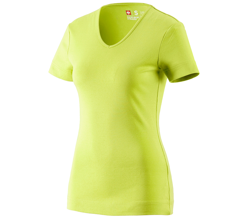 Instalatéři: e.s. Tričko cotton V-Neck, dámské + májové zelená