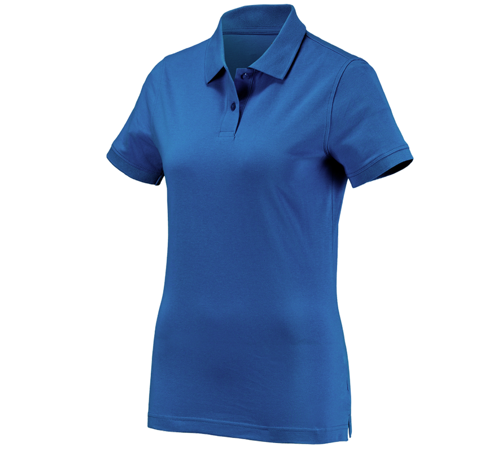 Trička | Svetry | Košile: e.s. Polo-Tričko cotton, dámské + enciánově modrá