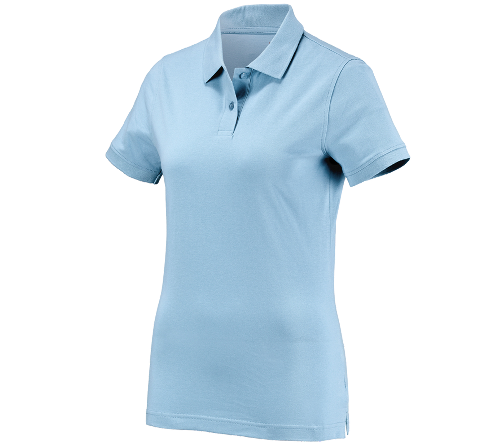 Trička | Svetry | Košile: e.s. Polo-Tričko cotton, dámské + světle modrá
