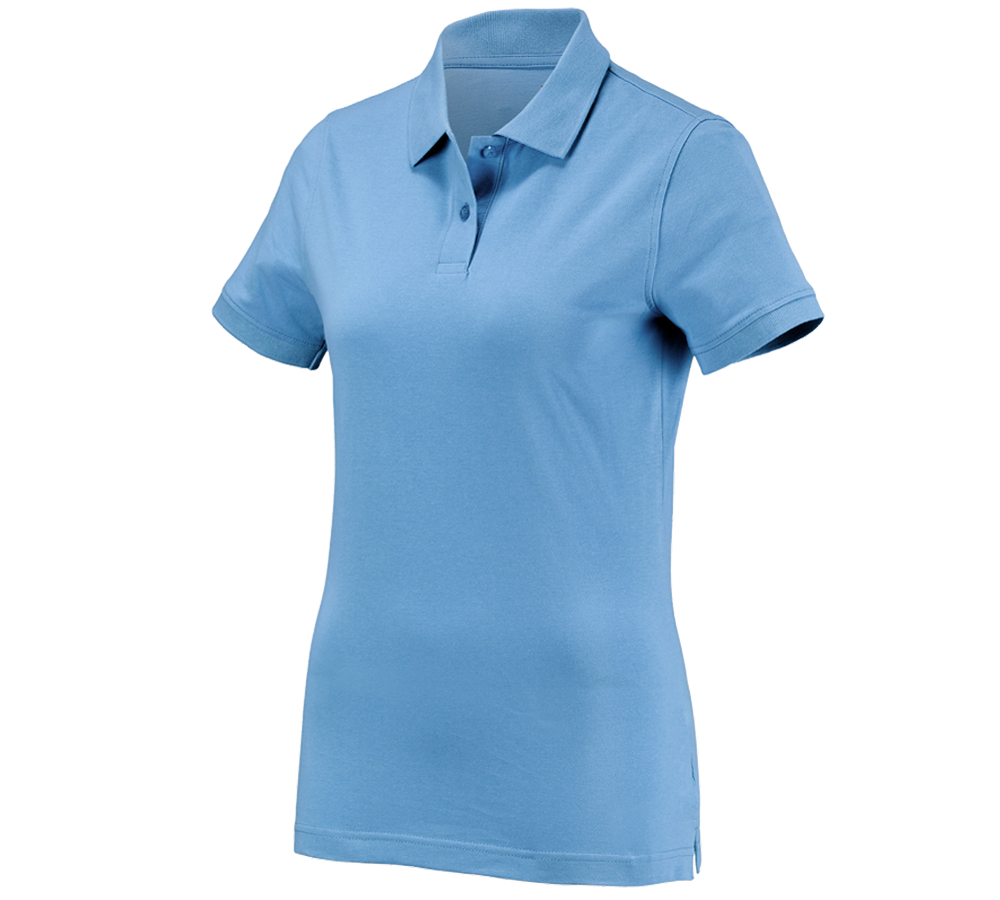 Témata: e.s. Polo-Tričko cotton, dámské + azurově modrá