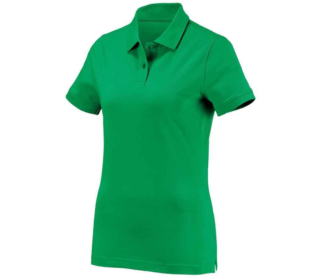 Trička | Svetry | Košile: e.s. Polo-Tričko cotton, dámské + trávově zelená