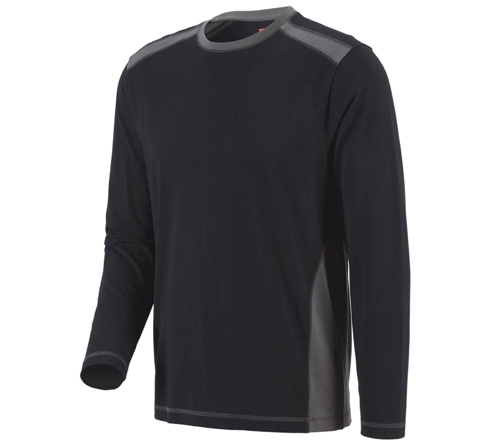 Trička, svetry & košile: Triko s dlouhým rukávem cotton e.s.active + černá/antracit