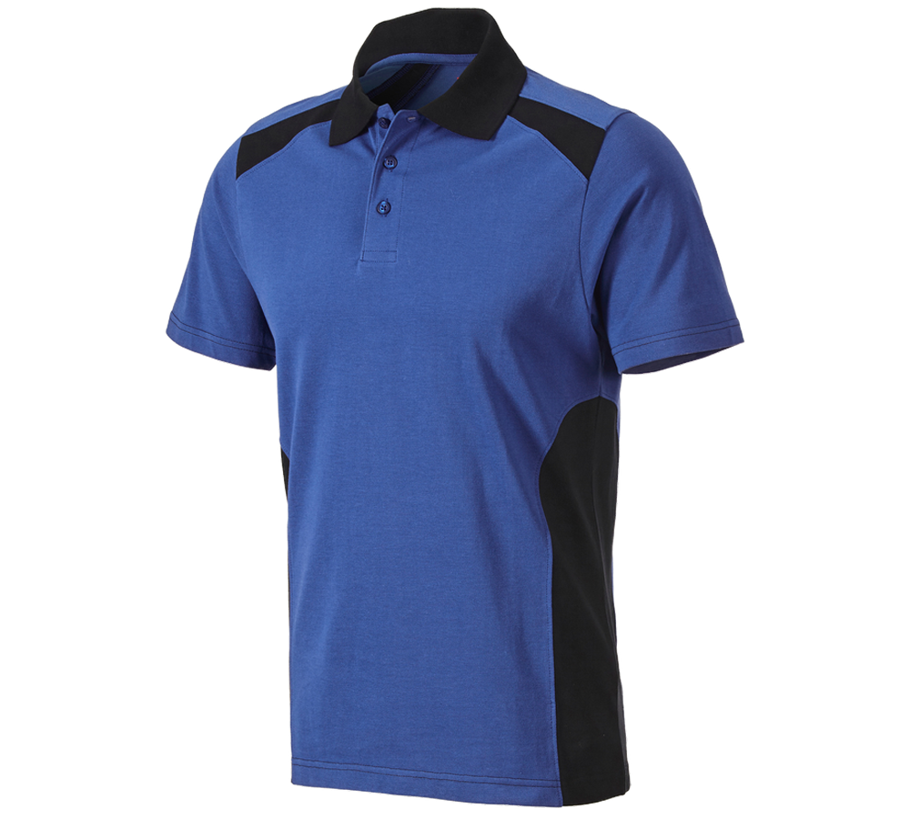 Trička, svetry & košile: Polo-Tričko cotton e.s.active + modrá chrpa/černá