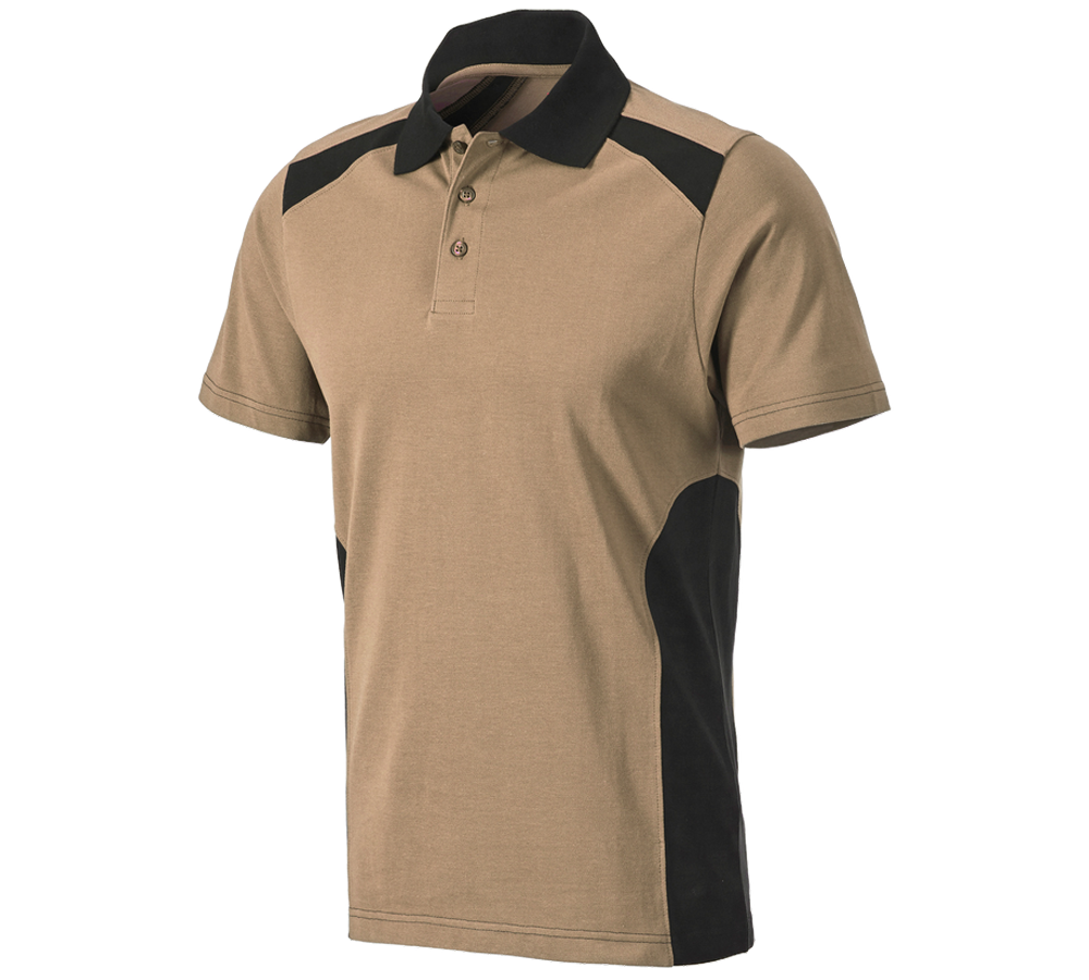 Trička, svetry & košile: Polo-Tričko cotton e.s.active + khaki/černá