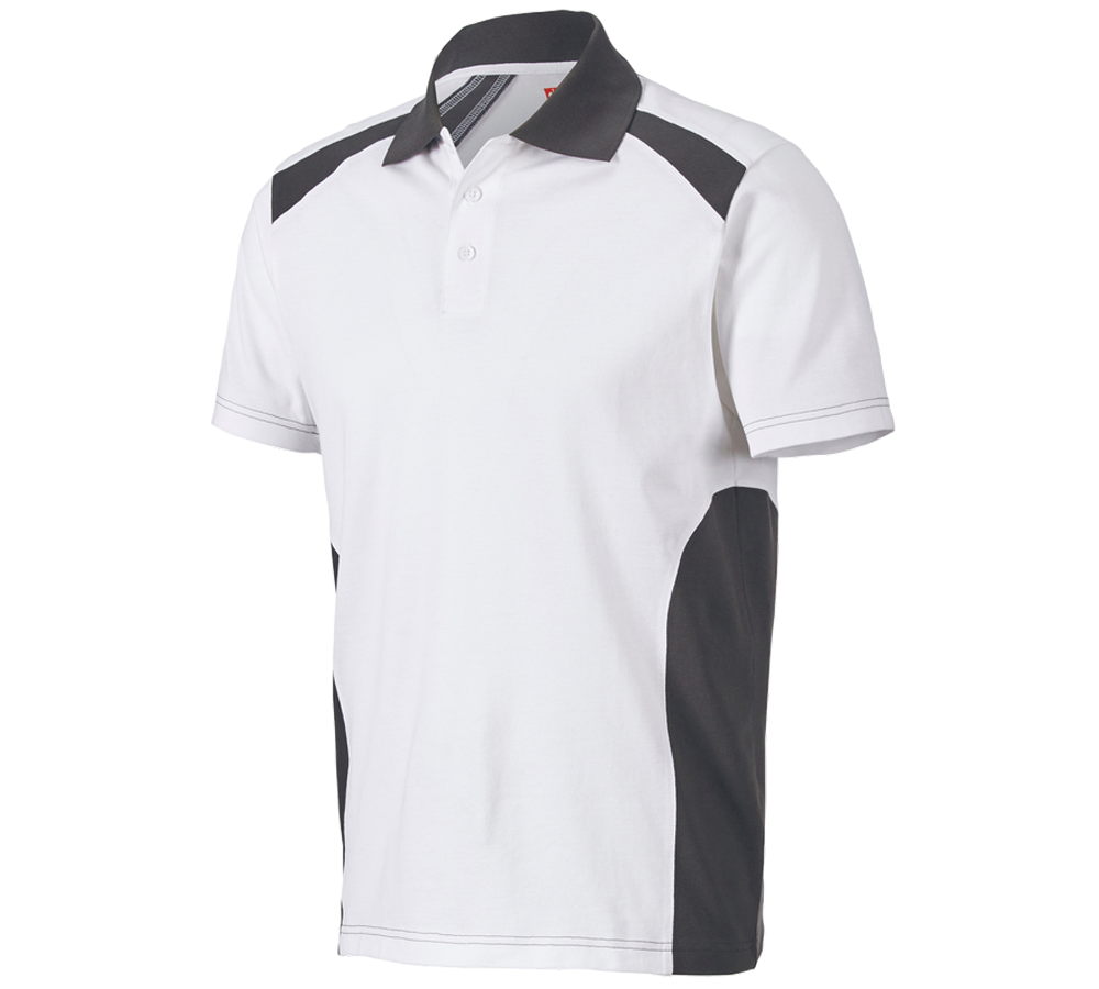 Trička, svetry & košile: Polo-Tričko cotton e.s.active + bílá/antracit
