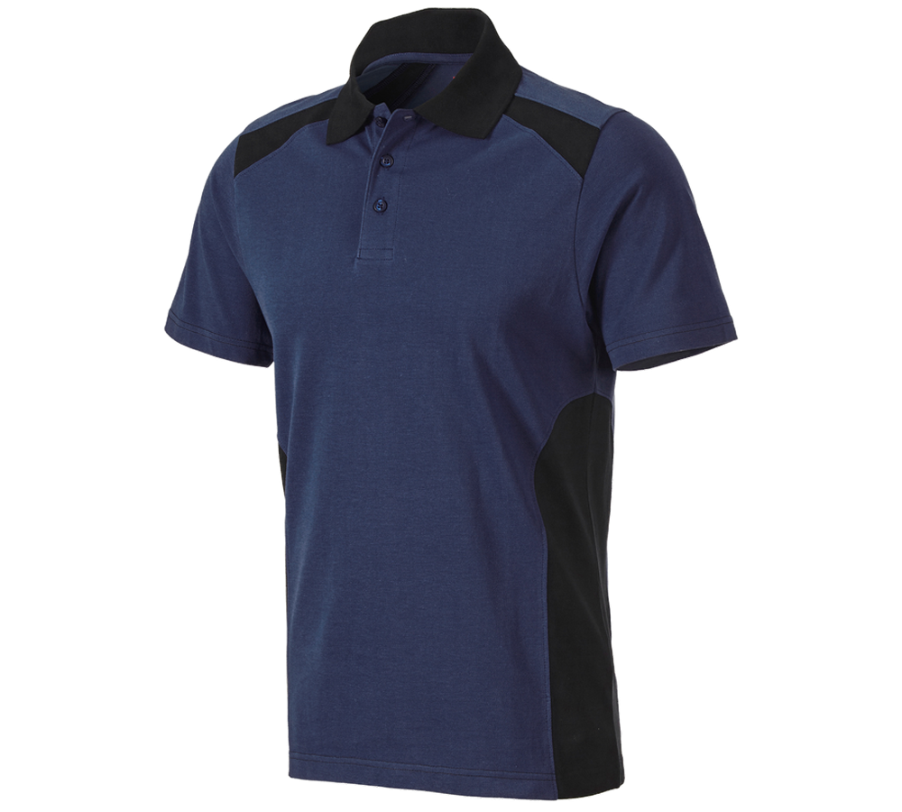 Trička, svetry & košile: Polo-Tričko cotton e.s.active + tmavomodrá/černá