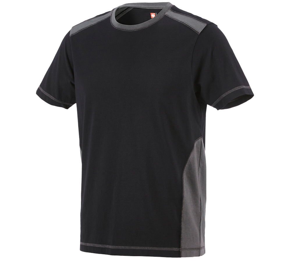 Trička, svetry & košile: Tričko cotton e.s.active + černá/antracit