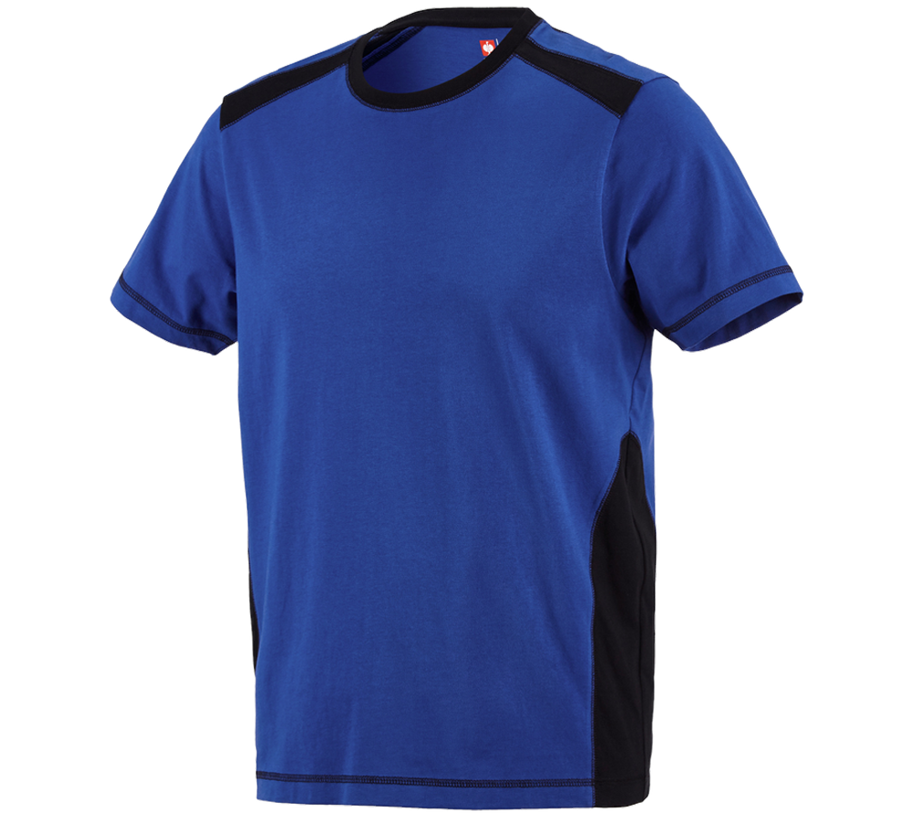 Trička, svetry & košile: Tričko cotton e.s.active + modrá chrpa/černá