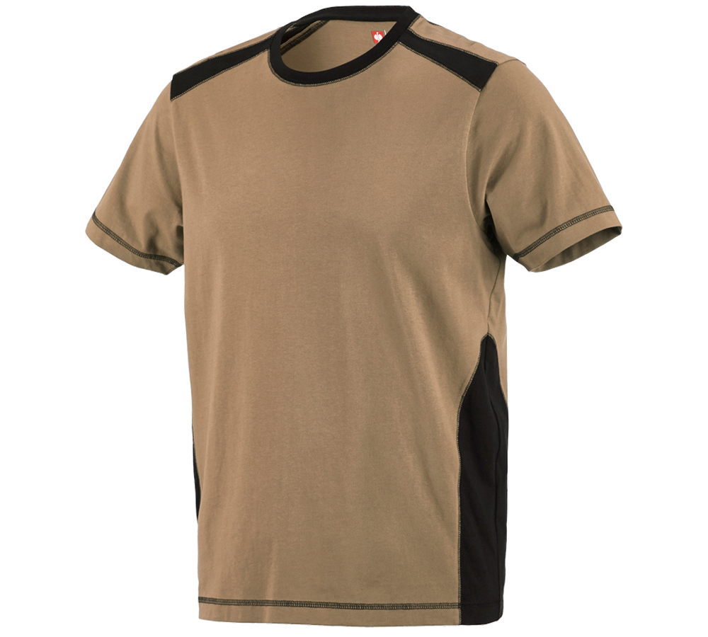 Trička, svetry & košile: Tričko cotton e.s.active + khaki/černá