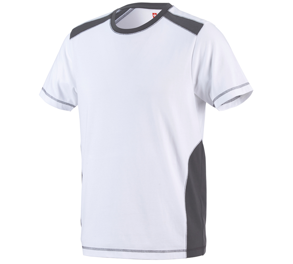 Trička, svetry & košile: Tričko cotton e.s.active + bílá/antracit