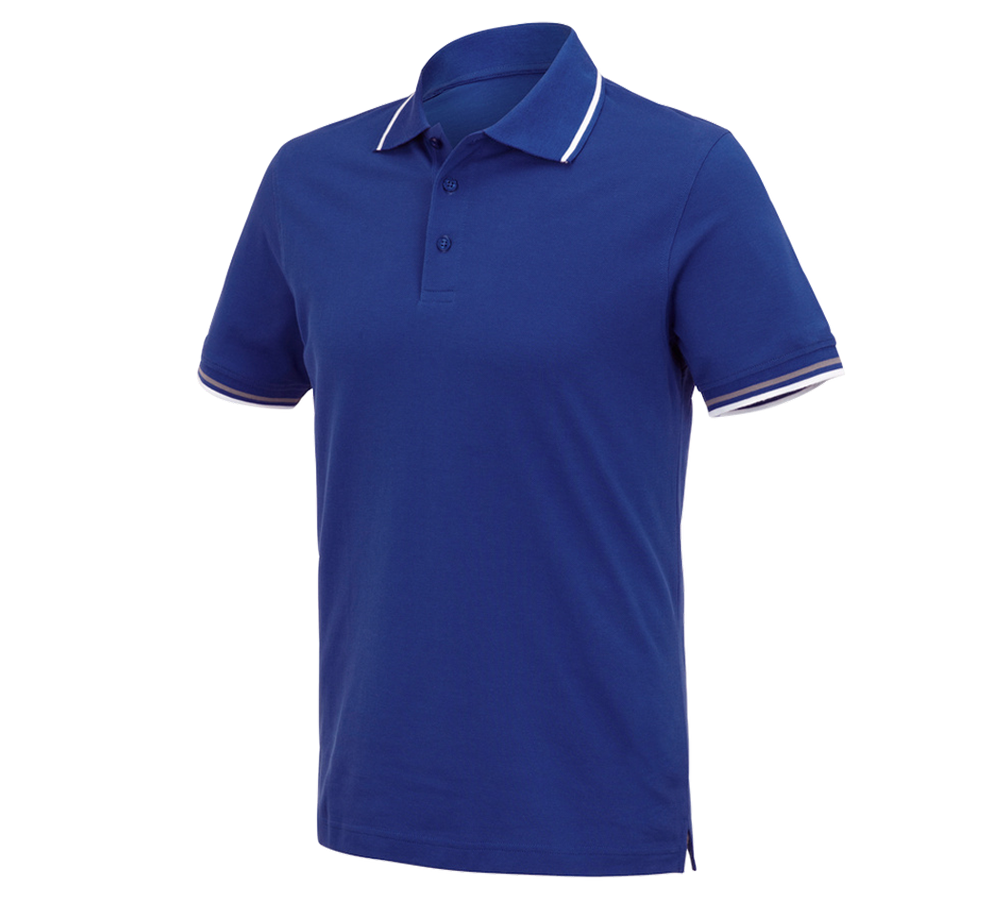 Trička, svetry & košile: e.s. Polo-Tričko cotton Deluxe Colour + modrá chrpa/hliník