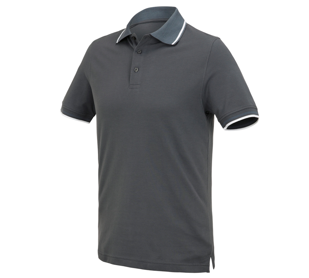 Trička, svetry & košile: e.s. Polo-Tričko cotton Deluxe Colour + antracit/cement