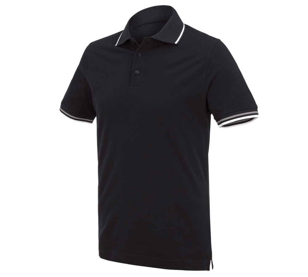 Trička, svetry & košile: e.s. Polo-Tričko cotton Deluxe Colour + černá/stříbrná