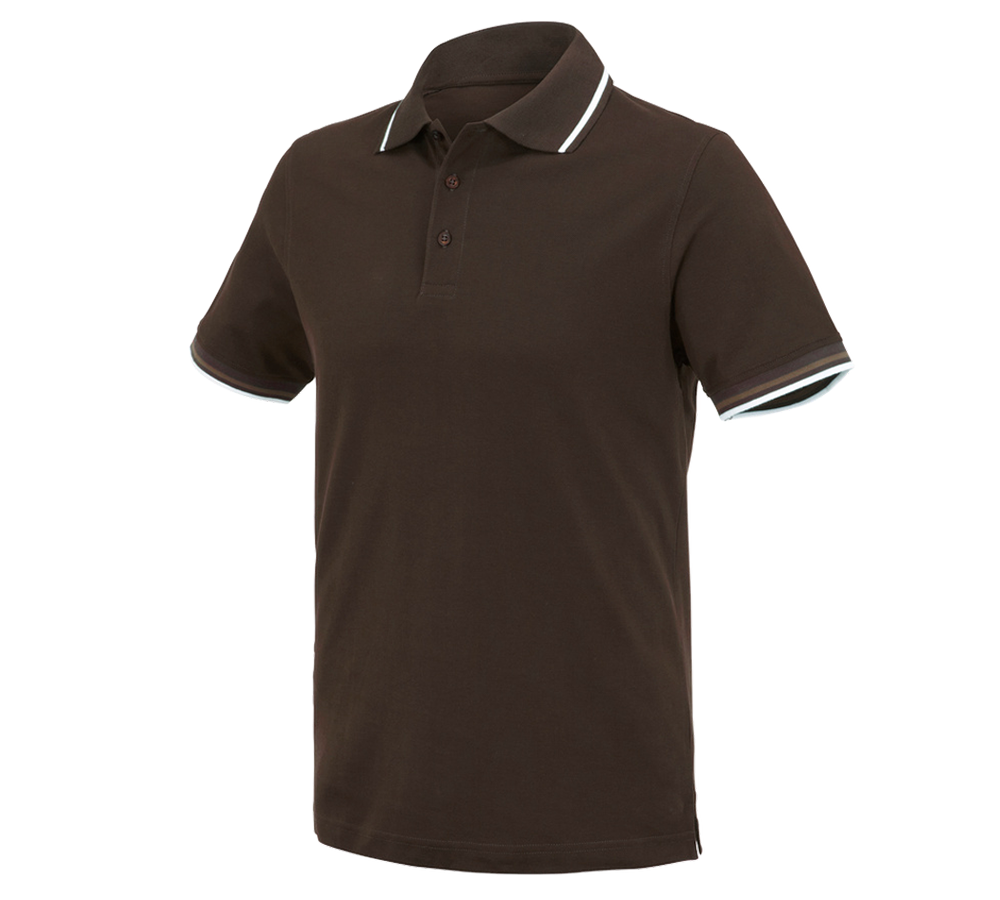 Trička, svetry & košile: e.s. Polo-Tričko cotton Deluxe Colour + kaštan/lískový oříšek