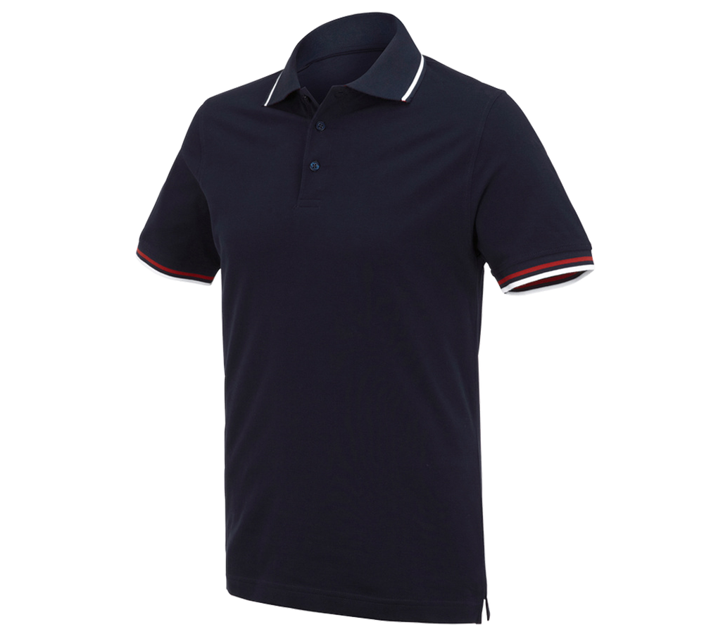 Trička, svetry & košile: e.s. Polo-Tričko cotton Deluxe Colour + tmavomodrá/červená