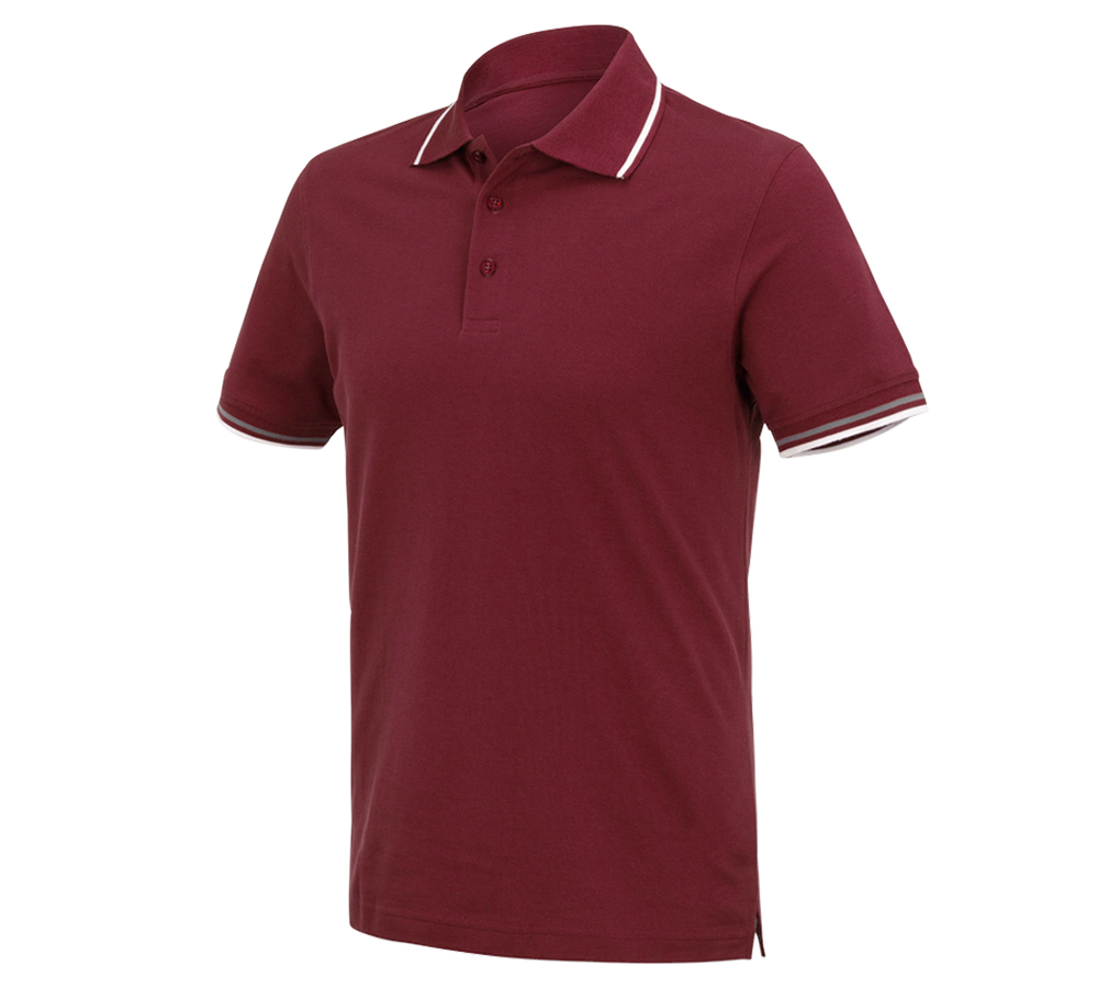 Trička, svetry & košile: e.s. Polo-Tričko cotton Deluxe Colour + bordó/hliník