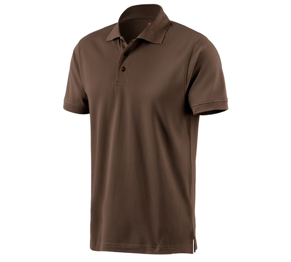 Trička, svetry & košile: e.s. Polo-Tričko cotton + lískový oříšek