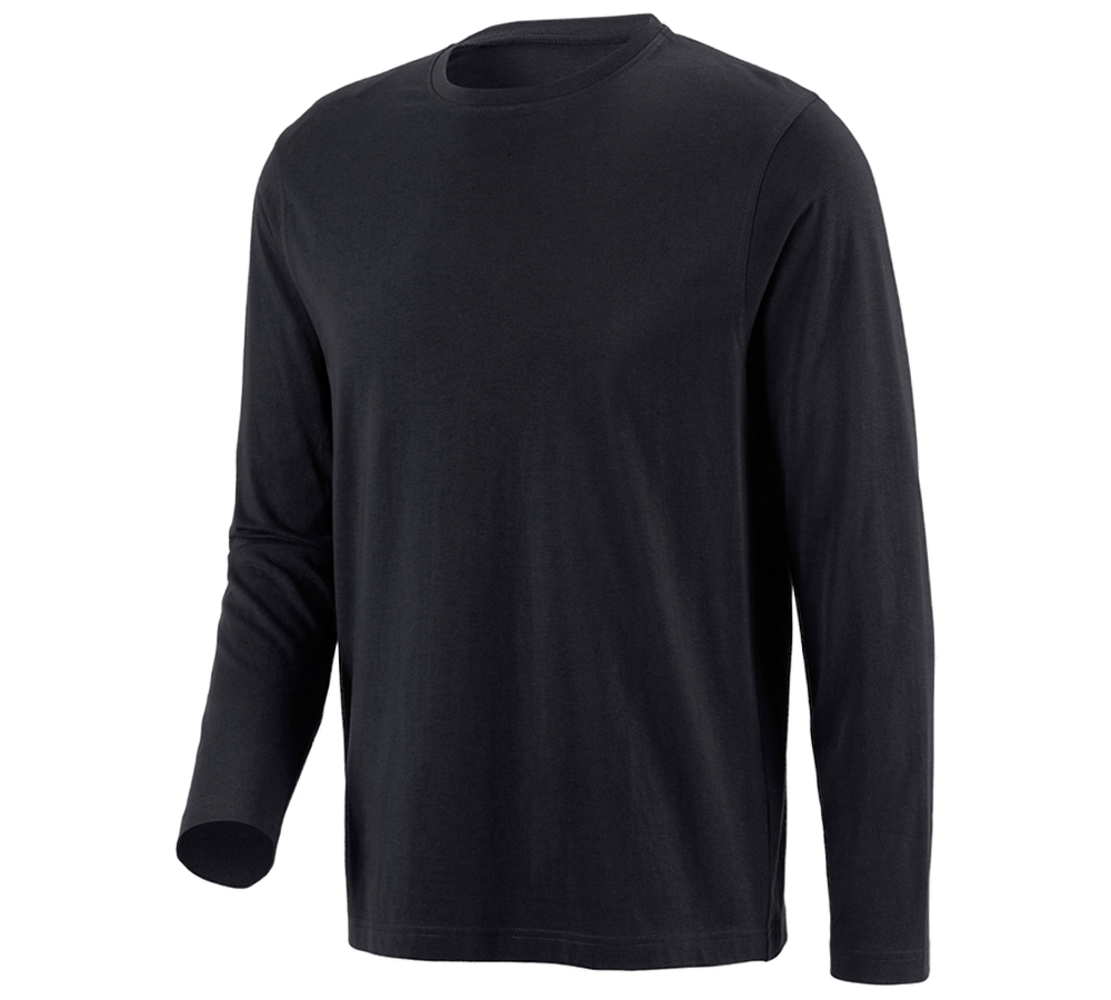Trička, svetry & košile: e.s. triko s dlouhým rukávem cotton + černá