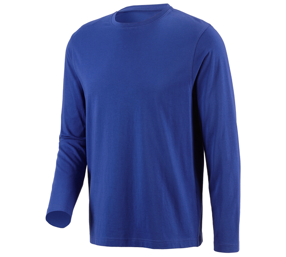 Trička, svetry & košile: e.s. triko s dlouhým rukávem cotton + modrá chrpa