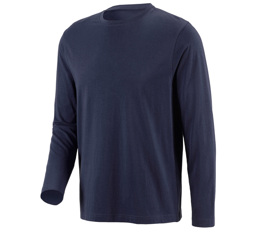 Trička, svetry & košile: e.s. triko s dlouhým rukávem cotton + tmavomodrá