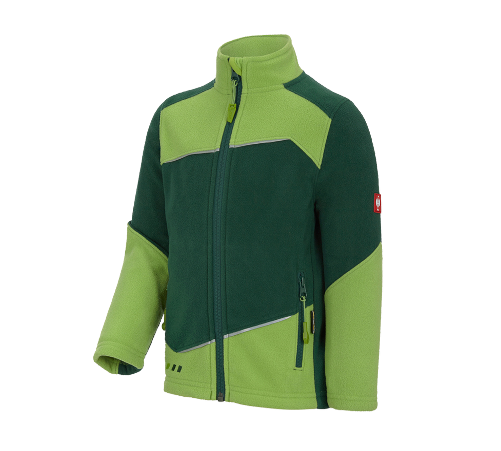 Chlad: Fleecová bunda e.s.motion 2020, dětská + zelená/mořská zelená