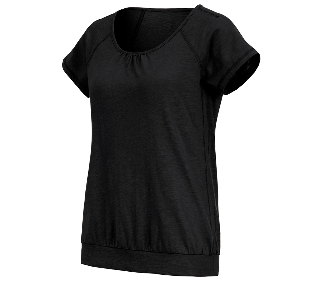 Trička | Svetry | Košile: e.s. Tričko cotton slub, dámské + černá