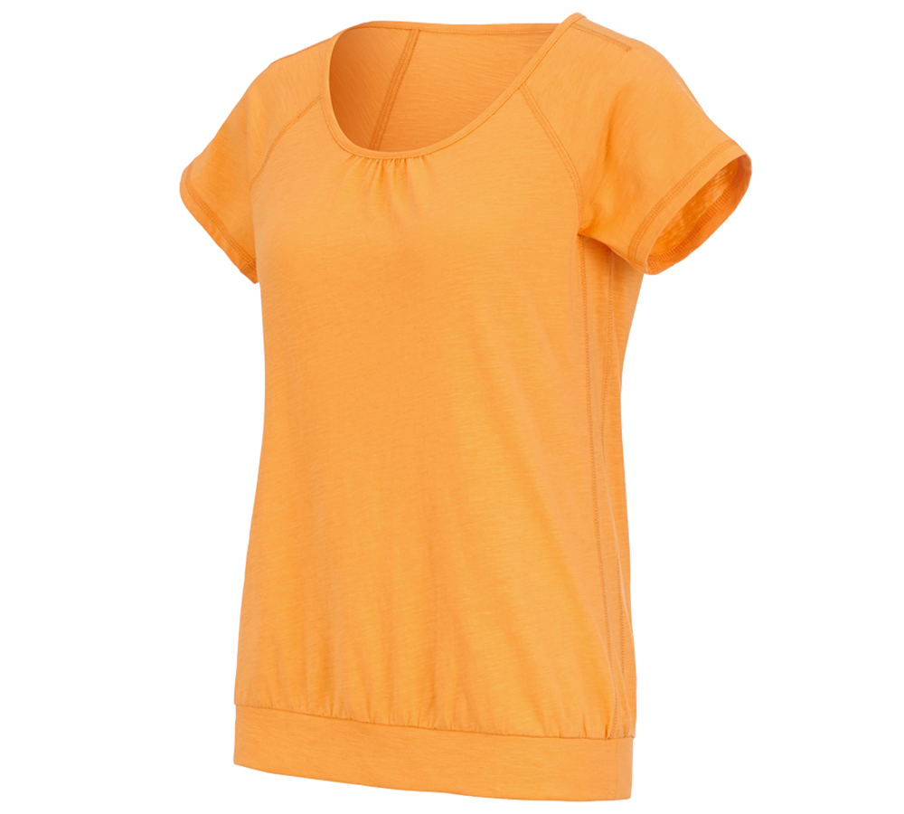 Trička | Svetry | Košile: e.s. Tričko cotton slub, dámské + světle oranžová