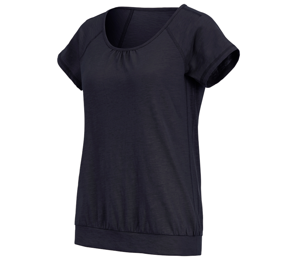 Trička | Svetry | Košile: e.s. Tričko cotton slub, dámské + tmavomodrá