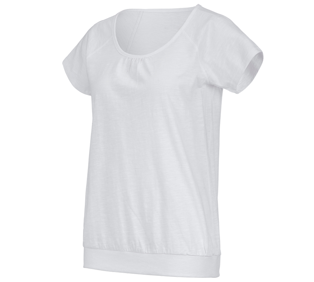 Trička | Svetry | Košile: e.s. Tričko cotton slub, dámské + bílá