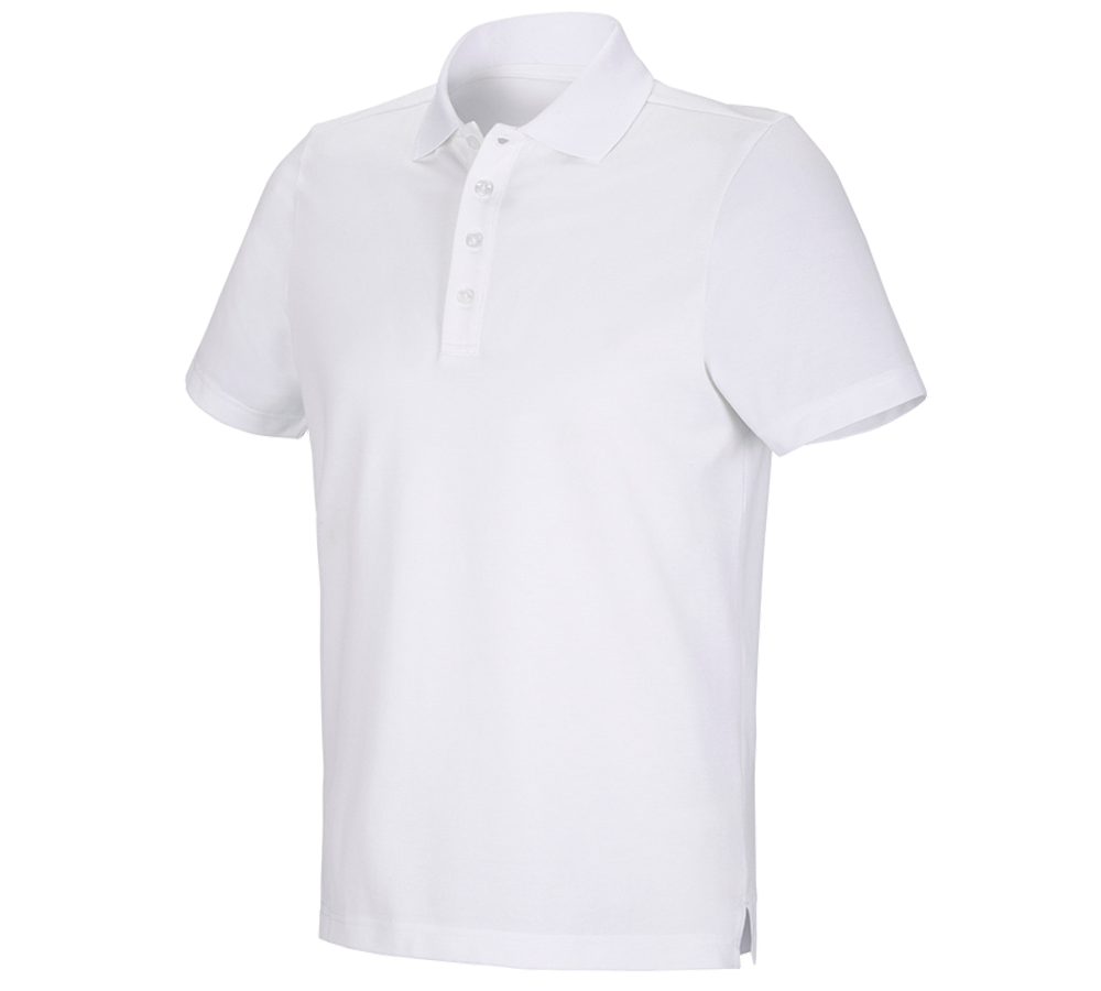 Trička, svetry & košile: e.s. Funkční polo tričko poly cotton + bílá