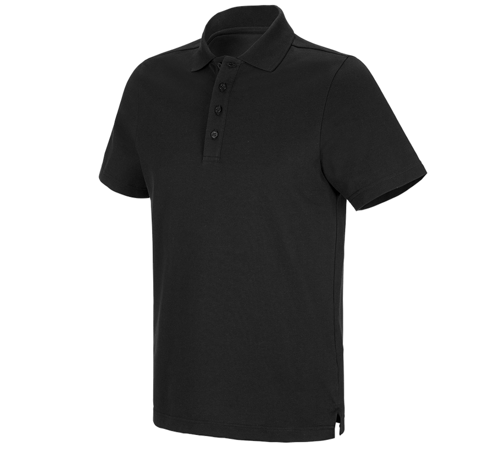 Trička, svetry & košile: e.s. Funkční polo tričko poly cotton + černá