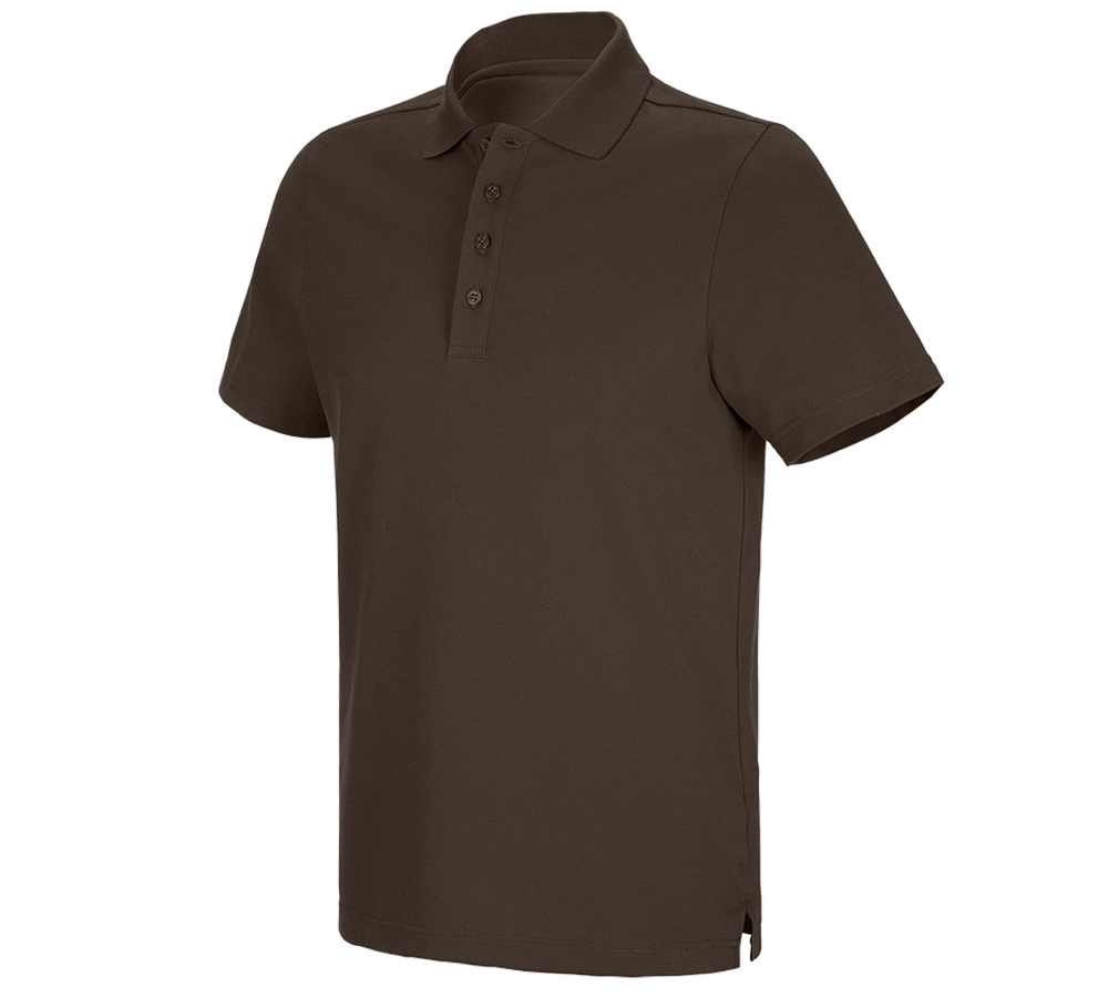 Trička, svetry & košile: e.s. Funkční polo tričko poly cotton + kaštan