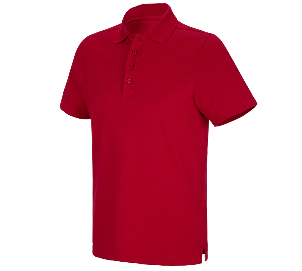 Témata: e.s. Funkční polo tričko poly cotton + ohnivě červená