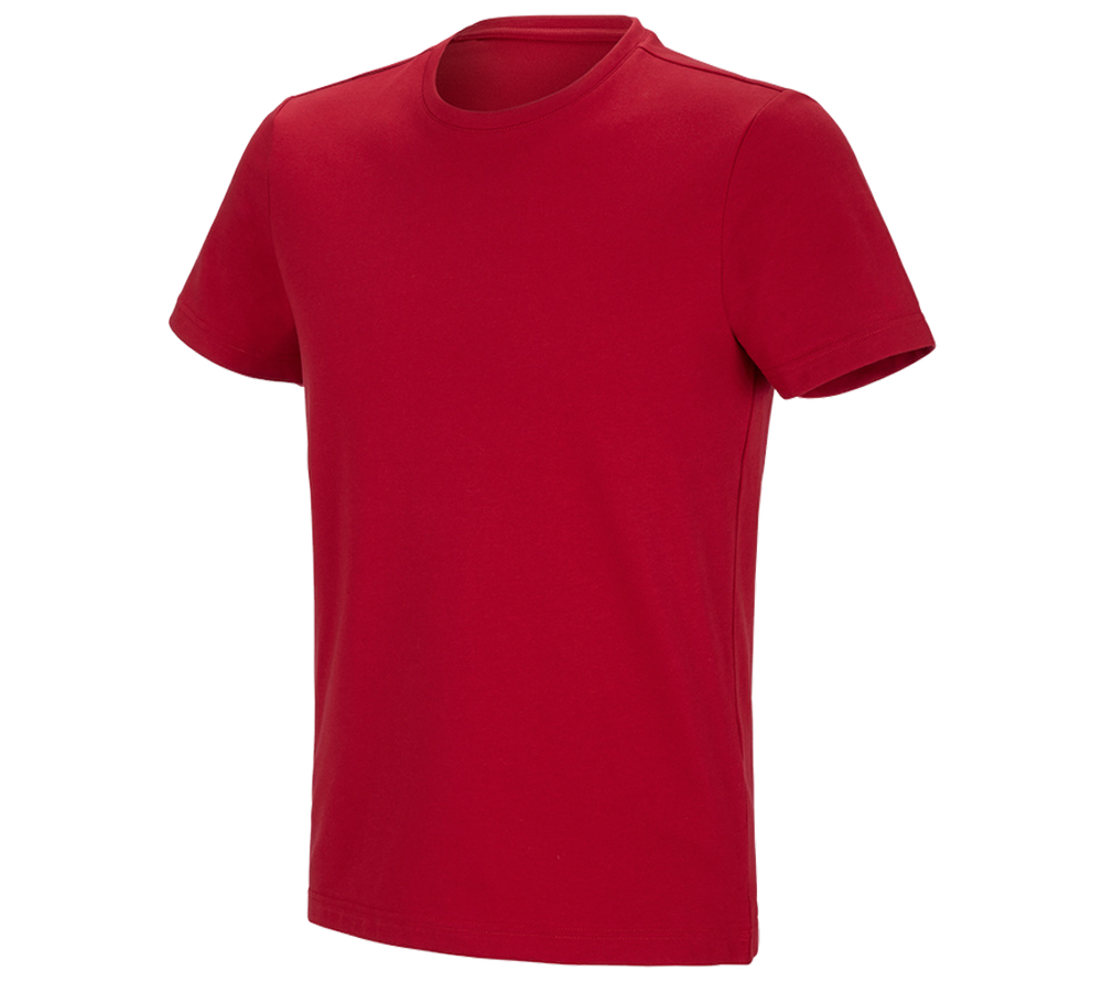 Instalatéři: e.s. Funkční tričko poly cotton + ohnivě červená