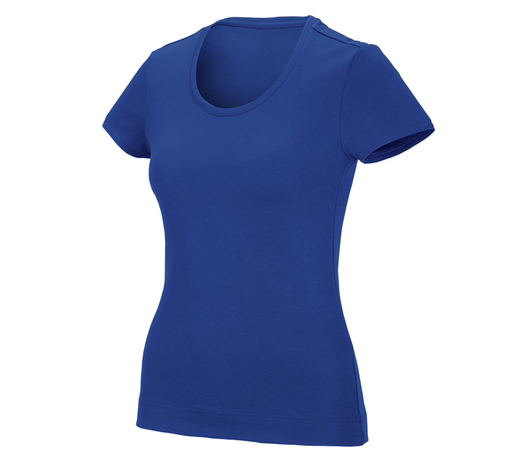 Trička | Svetry | Košile: e.s. Funkční tričko poly cotton, dámské + modrá chrpa