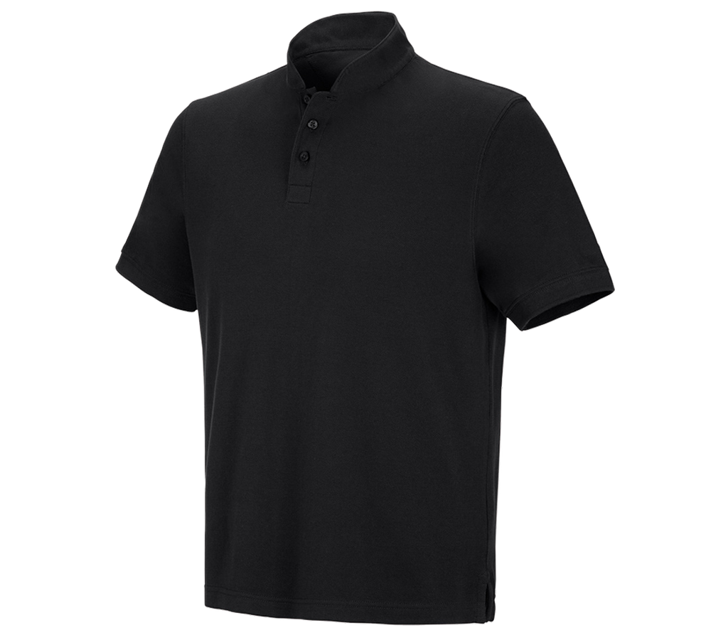 Trička, svetry & košile: e.s. Polo tričko cotton Mandarin + černá