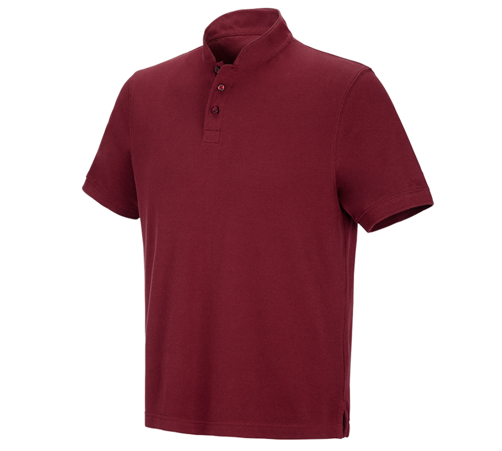 Trička, svetry & košile: e.s. Polo tričko cotton Mandarin + rubínová