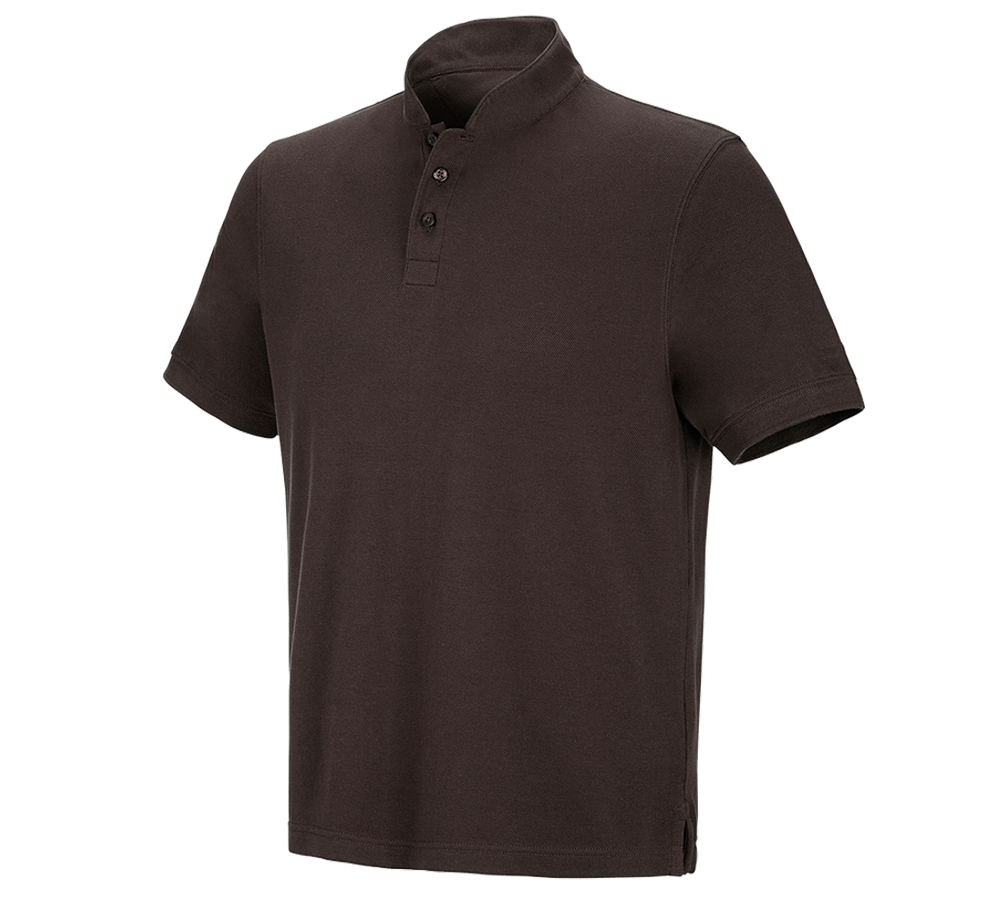 Trička, svetry & košile: e.s. Polo tričko cotton Mandarin + kaštan