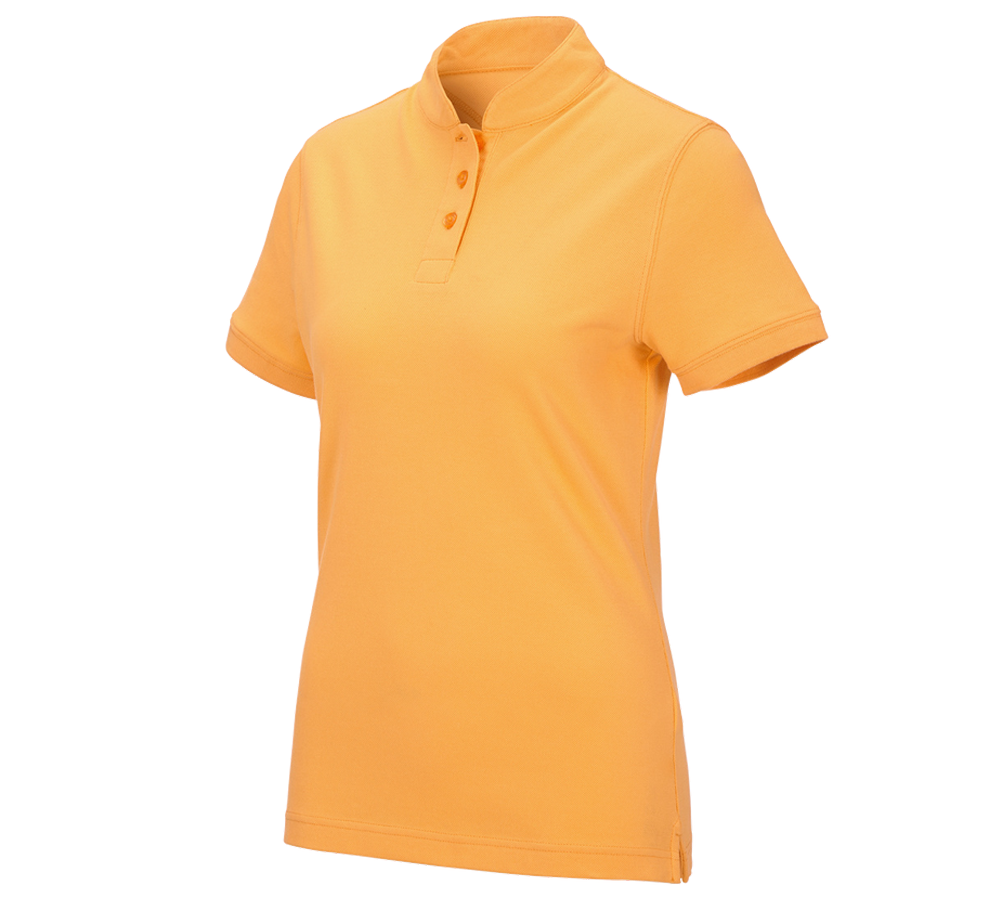Trička | Svetry | Košile: e.s. Polo tričko cotton Mandarin, dámské + světle oranžová