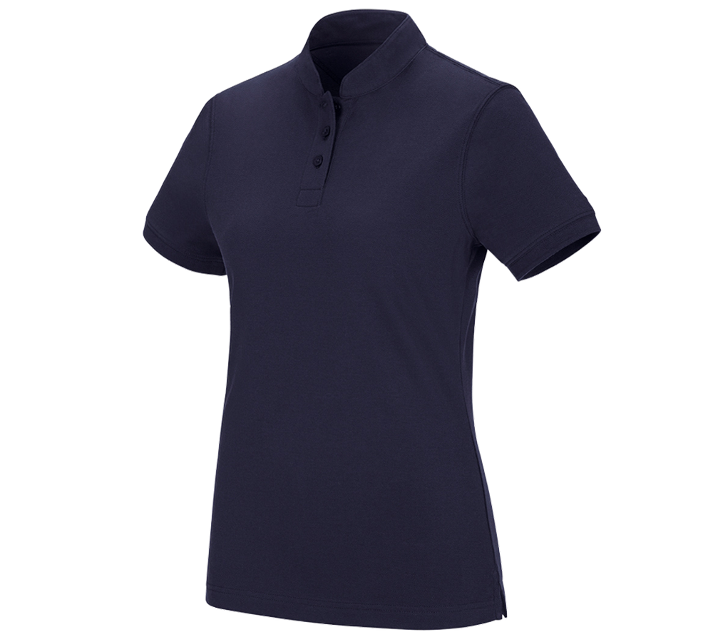 Trička | Svetry | Košile: e.s. Polo tričko cotton Mandarin, dámské + tmavomodrá