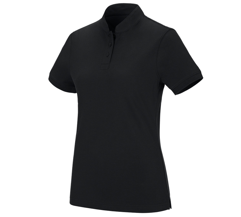 Trička | Svetry | Košile: e.s. Polo tričko cotton Mandarin, dámské + černá