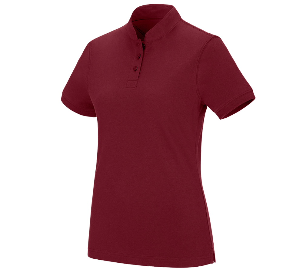 Trička | Svetry | Košile: e.s. Polo tričko cotton Mandarin, dámské + rubín