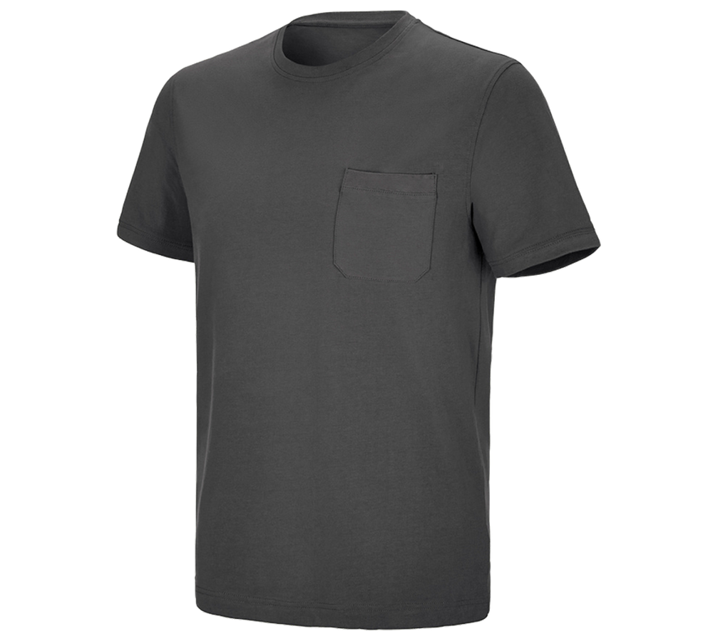 Trička, svetry & košile: e.s. Tričko cotton stretch Pocket + antracit