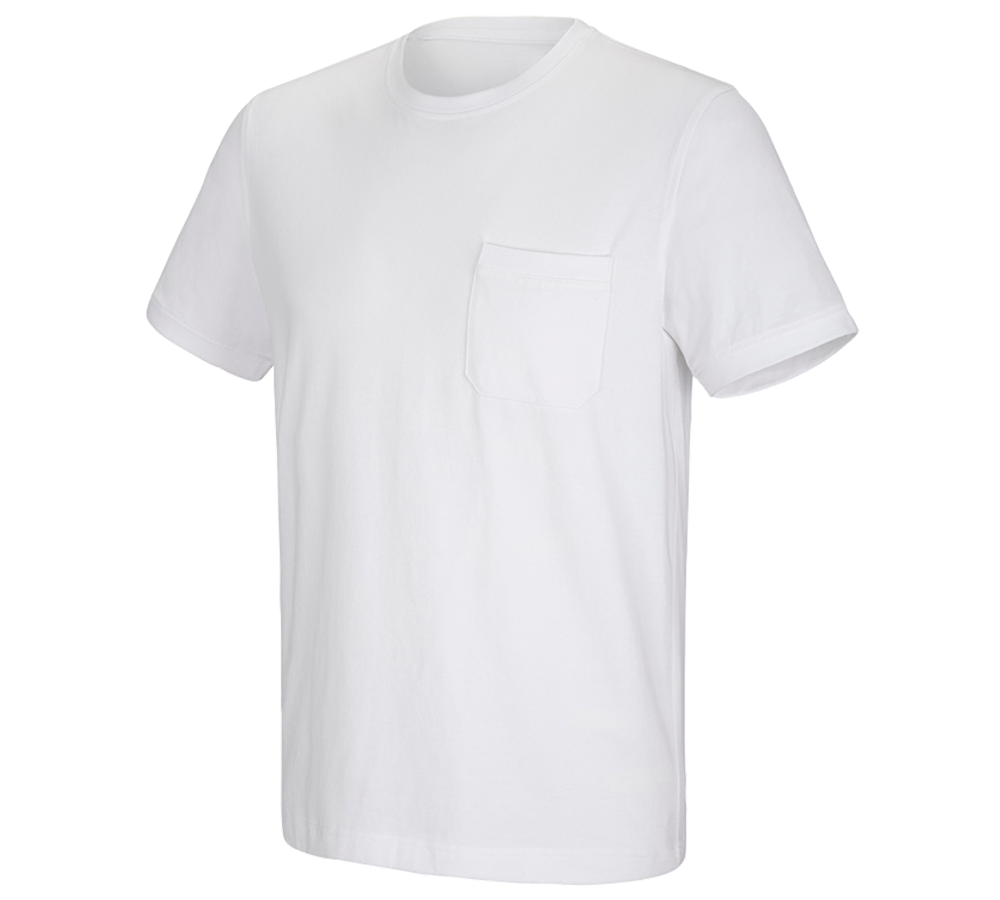 Trička, svetry & košile: e.s. Tričko cotton stretch Pocket + bílá