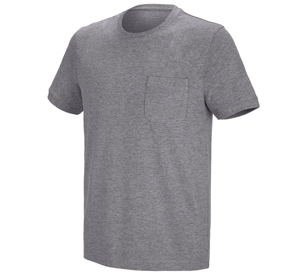 Trička, svetry & košile: e.s. Tričko cotton stretch Pocket + šedý melír