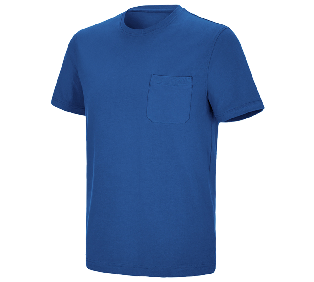 Témata: e.s. Tričko cotton stretch Pocket + enciánově modrá