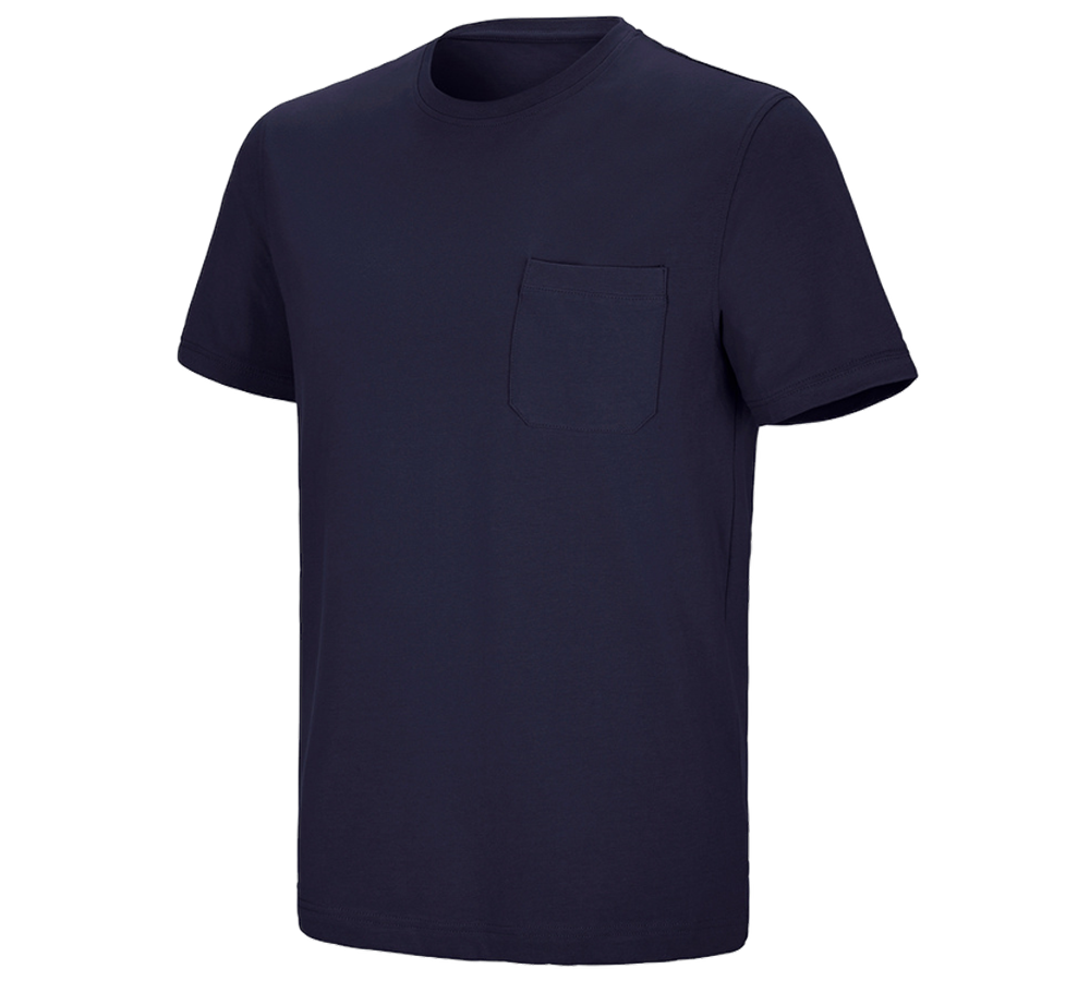 Trička, svetry & košile: e.s. Tričko cotton stretch Pocket + tmavomodrá